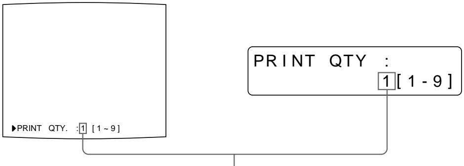 SONY UP-51MDU - To set the printout quantity by using the PRINT QTY button - 2