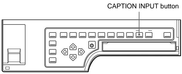 SONY UP-51MDU - Displaying the CAPTION Menu - 1