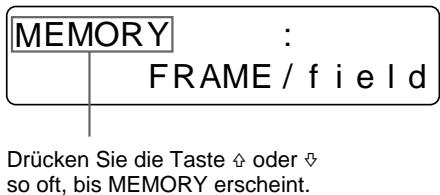 SONY UP-51MDU - So wahlen Sie den Speichermodus über das Menu aus - 5