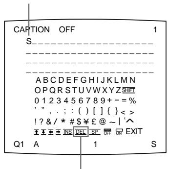 SONY UP-51MDU - Si vous introduisez un caractère erroné dans l'exemple ci-dessus - 1