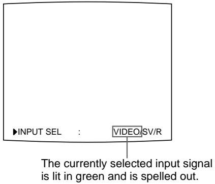 SONY UP-51MDU - Selecting the input signal by using the INPUT SELECT button - 5