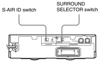 SONY WAHT-SA20 - Setting up the surround amplifier - 2