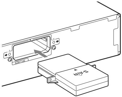 SONY WAHT-SA20 - Insert the wireless transmitter in the slot on the S-AIR main unit. - 1