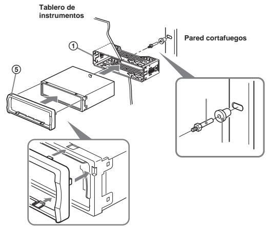 Tablero de instrumentos ① ⑤ Pared cortafuegos