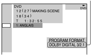 SONY AVD-S50ES - Affichage des informations audio relatives au disque DVD - 1