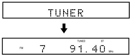 SONY AVD-S50ES - Appuyez plusieurs fois sur FUNCTION jusqu'à ce que l'indication TUNER apparaissé dans la fenêtre d'affichage du panneau frontal. - 1