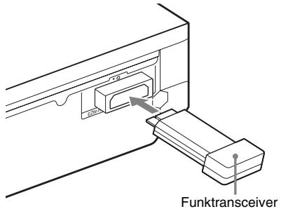 SONY BDV-E980W - Setzen Sie den Funktransceiver in das Gerät ein. - 1
