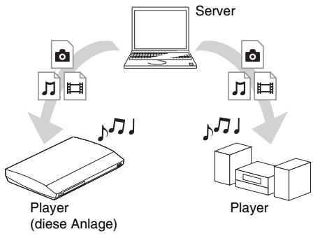 SONY BDV-E980W - Wiedergeben von Dateien in einem Heimnetzwerk (DLNA) - 1
