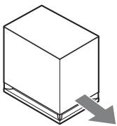 SONY BDV-E980W - En cas d'installation du caisson de graves avec sa face étroite orientée vers l'avant - 1