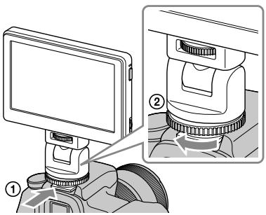 SONY CLM-V55 - Si un adaptateur de griffe porte-accessoire est utilisé : - 1