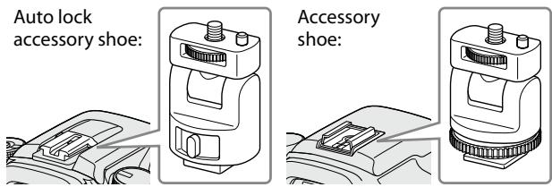 Auto lock accessory shoe: Accessory shoe: