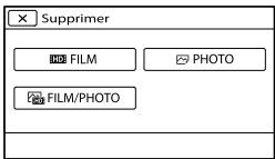 Supprimer FILM PHOTO FILM/PHOTO