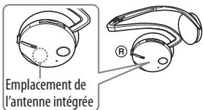 Emplacement de l'antenne intégrée