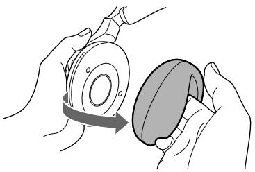 SONY MDR-RF960RK - Replacing the ear pads - 1