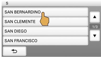 SONY NV-U74T - Introduzca el nombre de la Ciudad. - 3