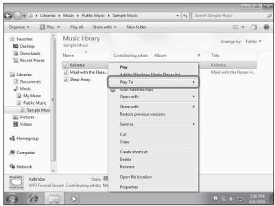 SONY SA-NS310 - Stuchanie muzyki znajdujacej sie na komputerze z systemem Windows 7 - 1