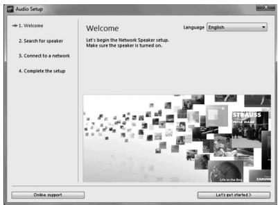 SONY SA-NS310 - Réalisiez l'installation en suivant les instructions à l'écran des étapes 1 à 4. - 1