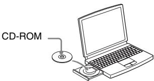 SONY SA-NS310 - Umieszć dostarczona płyte CD-ROM w napędzie CD-ROM komputera. - 1