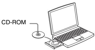 SONY SA-NS310 - Chargez le CD-ROM fourni dans le lecteur CD-ROM de votre ordinateur. - 1