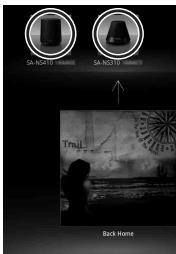SONY SA-NS310 - Sélectionnez « SA-NS410 » ou « SA-NS310 » dans le menu Projection de musique de votre tablette Sony. - 1