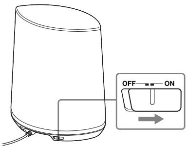 SONY SA-NS400 - Far scorrere l'interruttore di accensione verso la posizione ON - 1