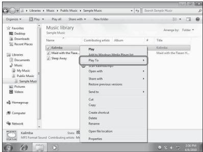 SONY SA-NS400 - Ascolto di contentuti audio memorizzati su un computer con Windows 7 - 1
