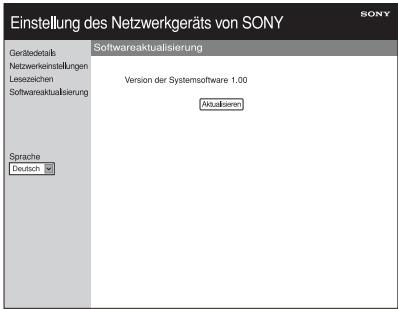 SONY SA-NS400 - Bildschirm Softwareaktualisierung - 1
