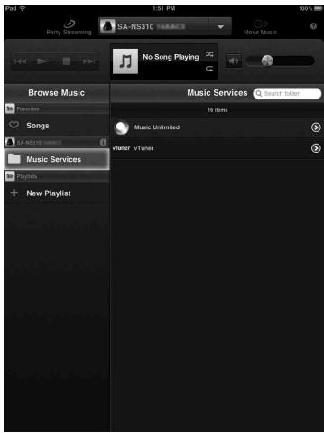 SONY SA-NS410 - Appuyez/Cliquez sur l'icône qui apparaît sur l'écran de l'appareil Android ou iPhone/iPod touch/iPad. - 2