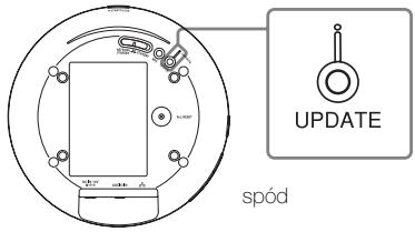 SONY SA-NS410 - Naciśnij i przytrzymaj przycisk UPDATE na boku urządzenia SA-NS410 lub na spodzie urządzenia SA-NS310, aż podświetlenie wyłączy się. - 2