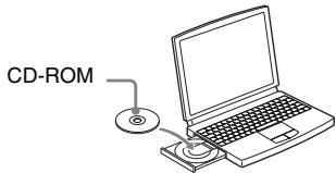SONY SA-NS410 - Umieść dostarczoną płytę CD-ROM w napędzie CD-ROM komputera. - 1