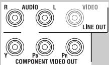 R AUDIO L VIDEO LINE OUT Y PB PR COMPONENT VIDEO OUT