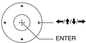 ENTER ←/↑/↓/→