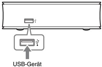SONY SMP-N200 - Schließen Sie das USB-Gerät an die USB-Buchse auf der rechten Seite des Players an. - 1