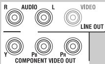 R AUDIO L VIDEO LINE OUT Y PB PR COMPONENT VIDEO OUT