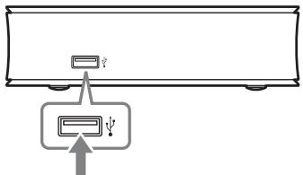 SONY SMP-N200 - Connectez le périphérique USB à la prise USB sur la droite du lecteur. - 1