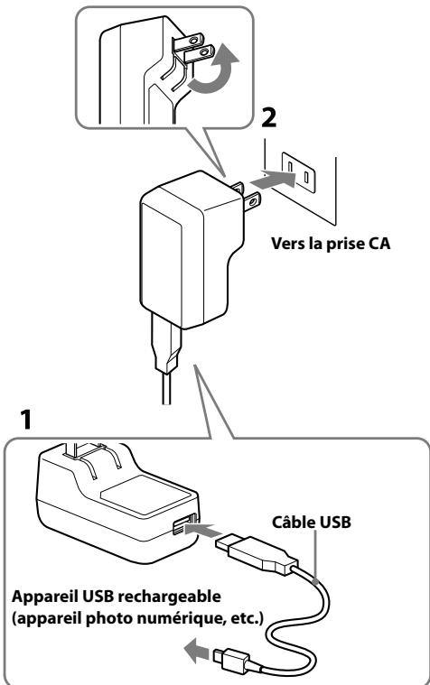 SONY AC-UD11 - Raccordez un appareil portable à cet appareil. - 1