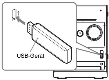 SONY CMT-DX400 - Anschließen des USB-Geräts - 1