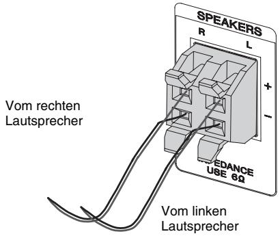 SONY CMT-DX400 - Schließen Sie die Lautsprecher an. - 1