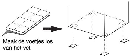SONY CMT-DX400 - De voetjes bevestigen - 1