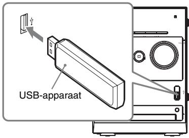 SONY CMT-DX400 - Het USB-apparaat aansluiten - 1