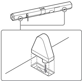 SONY HT-CT660 - Fixez un support latéral (pour installation de face) de chaque côté. - 1