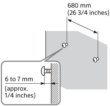 680 mm (26 3/4 inches) 6 to 7 mm (approx. 1/4 inches)