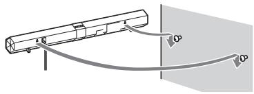 SONY HT-CT660 - Accrochez la barre de son aux vis. - 1