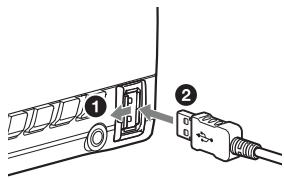 SONY WX-GT90BT - Open the USB cover, then connect the USB device to the USB port. - 1