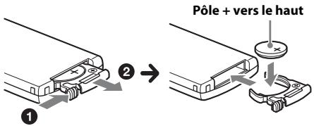 SONY WX-GT90BT - Remplacement de la pile au lithium de la télécommande - 1