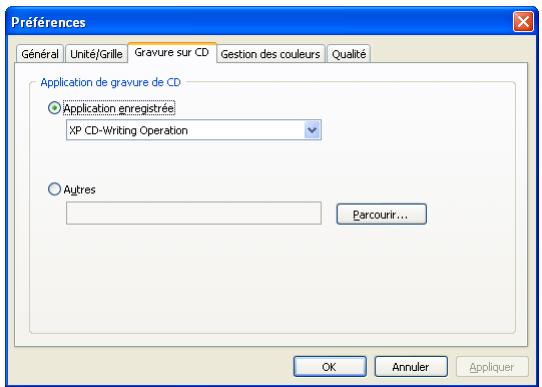 EPSON ALBUMMAKER 2 - Onglet Préférences - Enregistrement sur CD - 1
