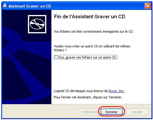 EPSON ALBUMMAKER 2 - Lors de l'utilisation du logiciel d'enregistrement sur CD par défaut de Windows XP - 6