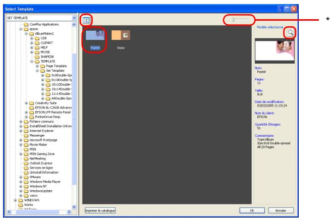 EPSON ALBUMMAKER 2 - Sélection d'un modele - 2