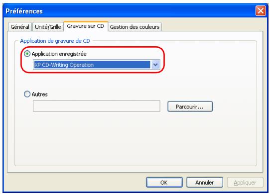 EPSON ALBUMMAKER 2 - Sélection d'une application d'enregistrement sur CD par défaut - 3