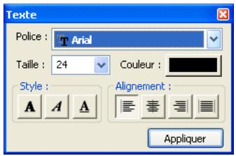 EPSON ALBUMMAKER 2 - Boîte de dialogue Texte - 1